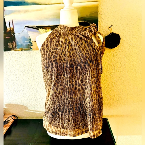 INC NEW Blouse cheetah Style size M - Picture 4 of 16